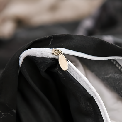 MarbleLuxe – Black Marble 3-Piece Quilt Cover Set