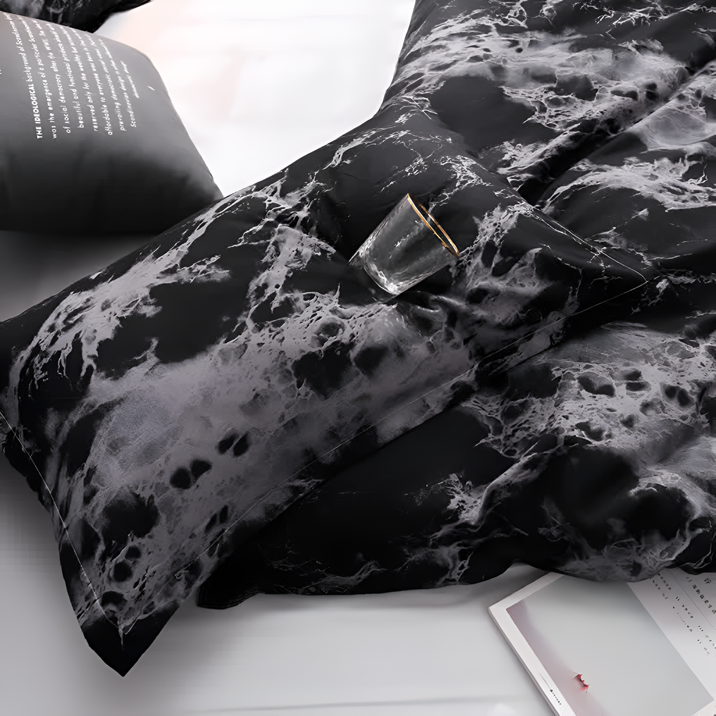 MarbleLuxe – Black Marble 3-Piece Quilt Cover Set