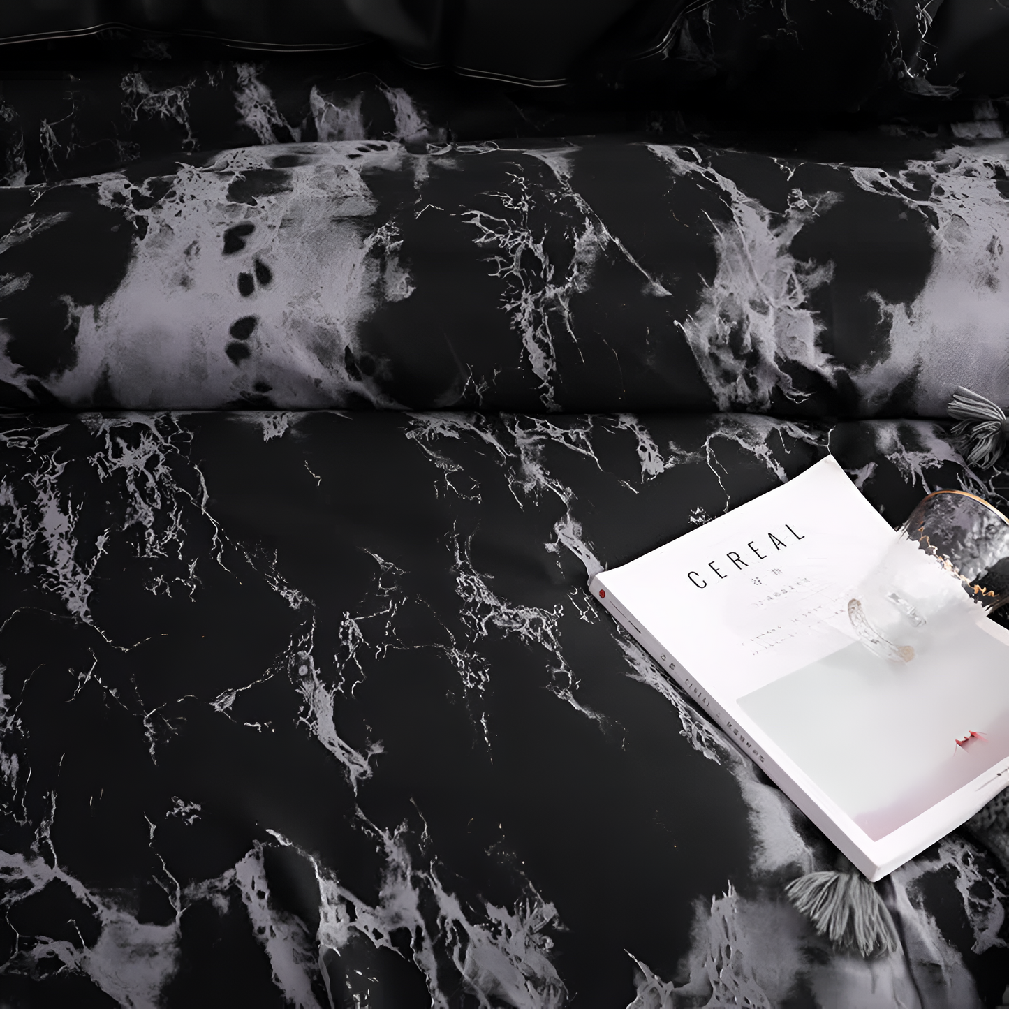 MarbleLuxe – Black Marble 3-Piece Quilt Cover Set