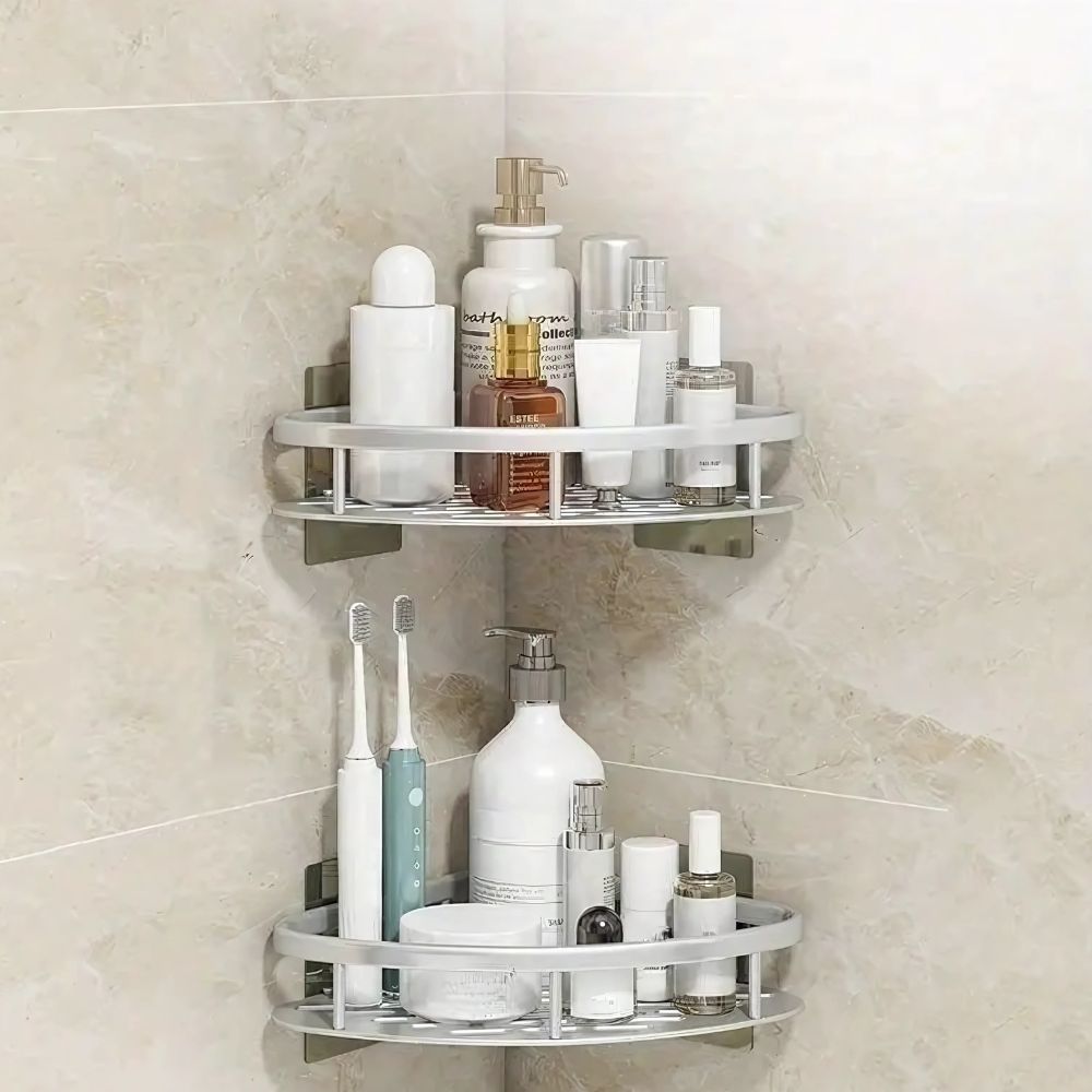Alucurve – Adhesive Aluminium Shower Shelf Organiser