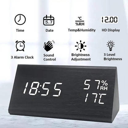 ZenWood – Wooden LED Alarm Clock