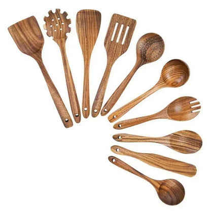 WoodLadle Set – Acacia Kitchen Utensils – Natural Cooking Essentials