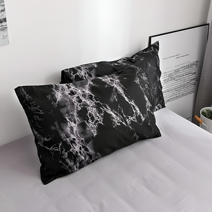 MarbleLuxe – Black Marble 3-Piece Quilt Cover Set